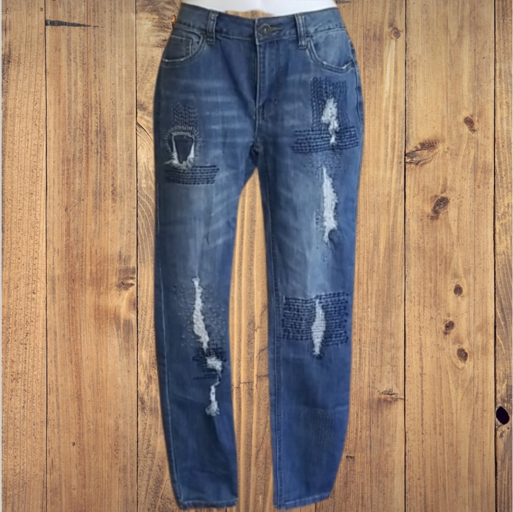 Indigo Thread Co Distressed Jeans 2